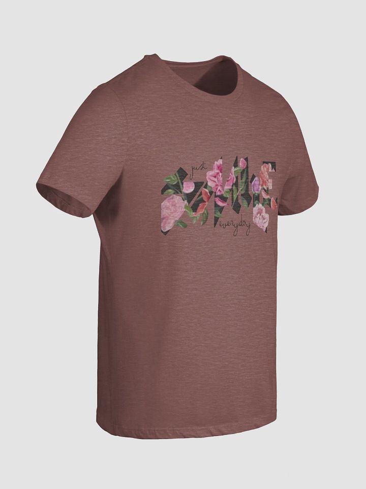 Women's Supersoft Relaxed-fit T-Shirt Smile Slogan Flower product image (2)