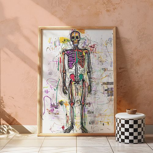 Urban Mojo Wall Art pulses with the raw energy of Jean-Michel Basquiat—bold colors, graffiti-style strokes, and streetwise sy...