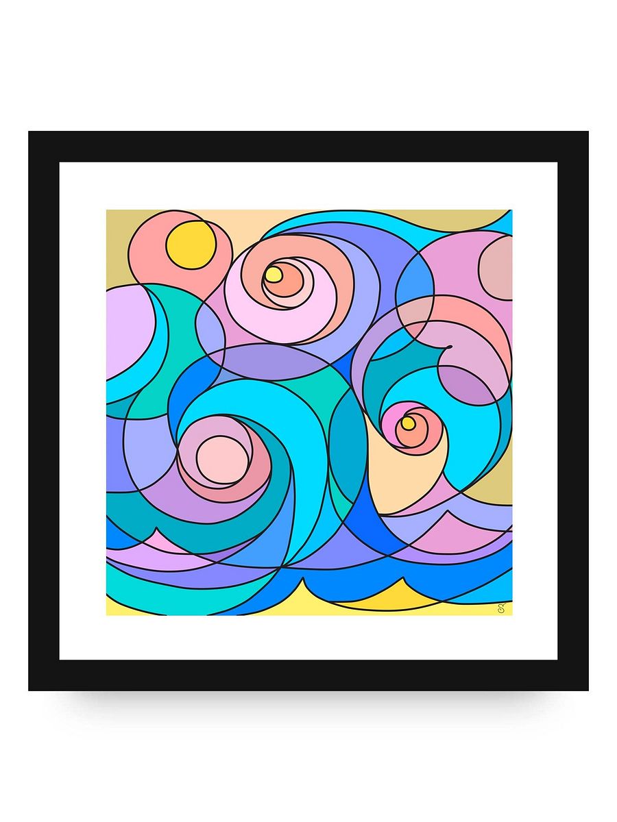 Harmonious Swirls Matte Poster - Abstract Square No. 2 product image (22)