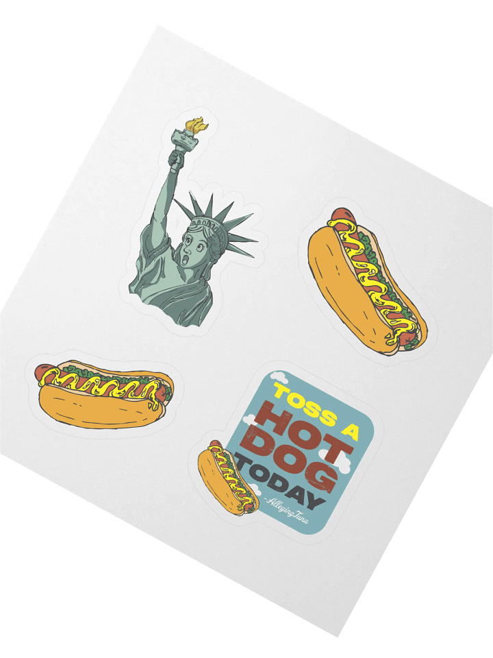 Hotdog Toss Sticker Set product image (2)