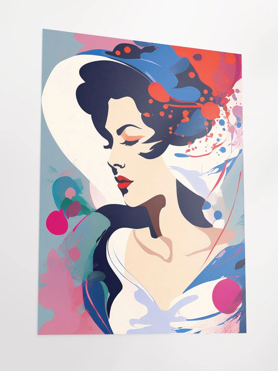 Abstract Woman v6 - Vintage Style Poster - Girly - Medium Size 18x24 Inches product image (3)