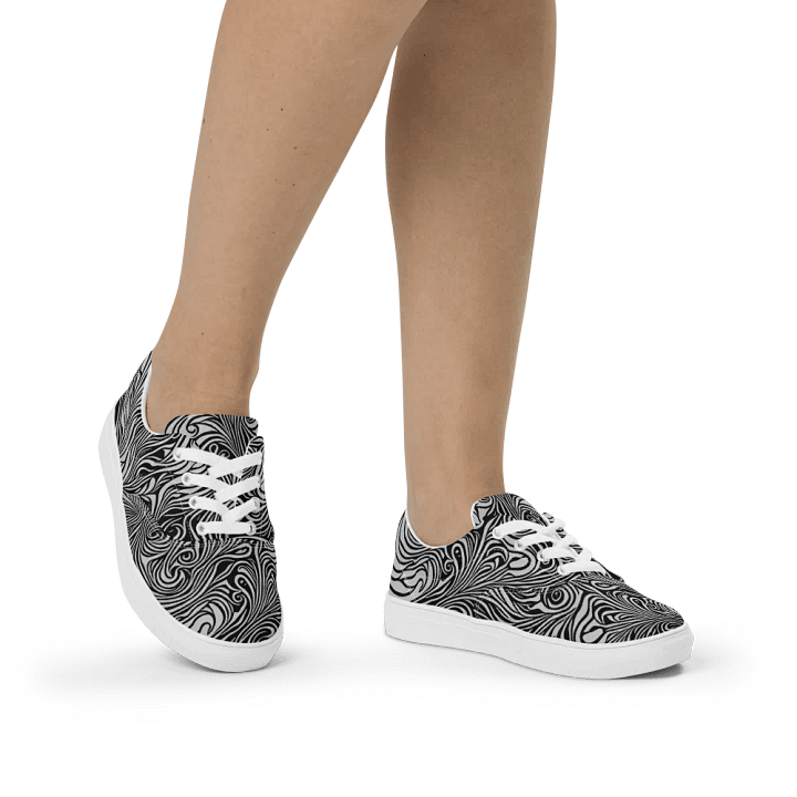 Ink Swirl Lace-Up Canvas Shoes product image (2)