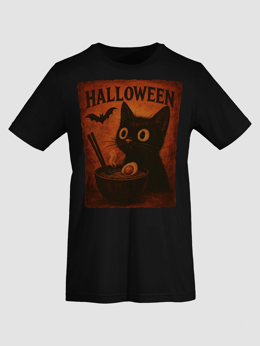 Funny Halloween Ramen Cat Tee Shirt product image (16)