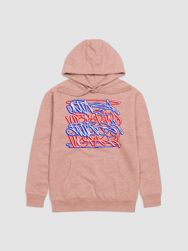United We Stand, Divided We Fall (red, white, and blue graffiti), Hoodie 01 product image (1)