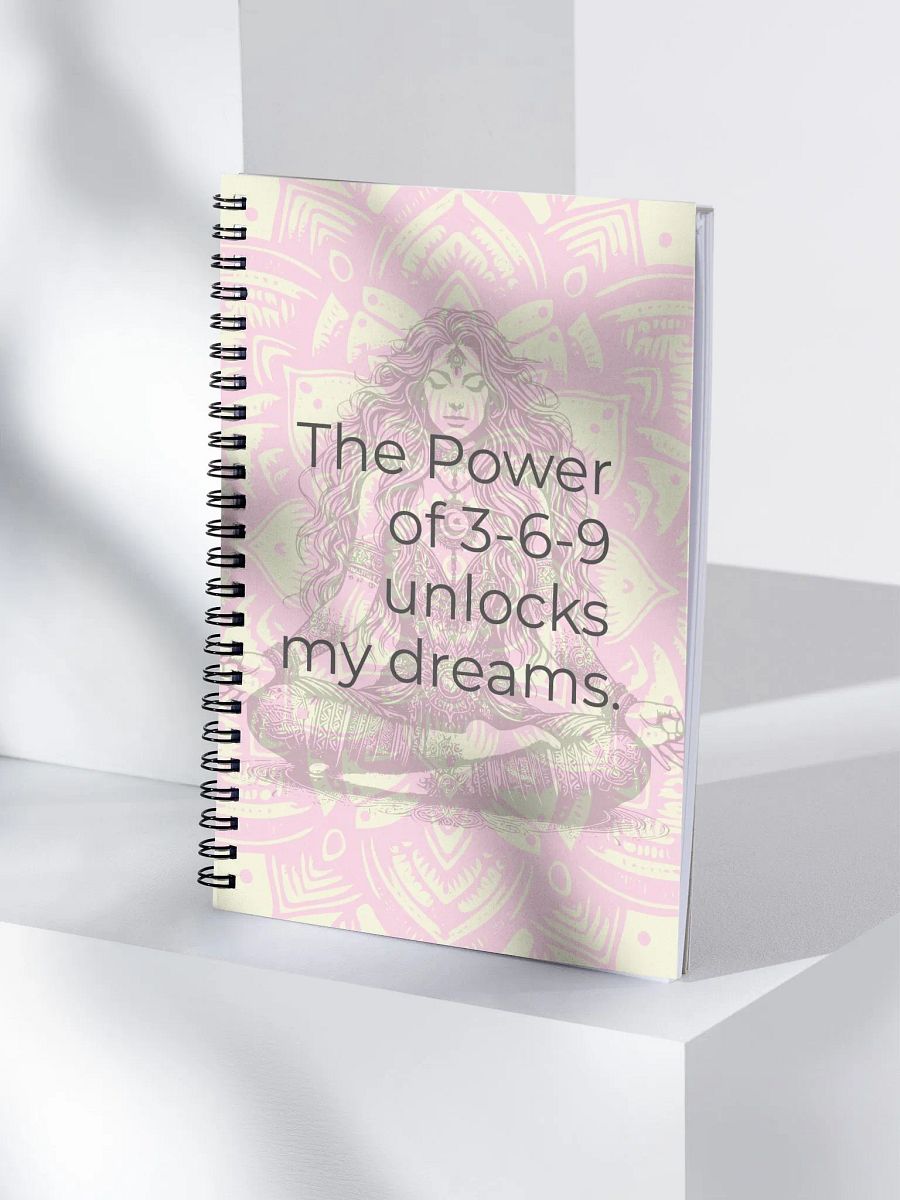 369 Manifestation Journal - Meditating Woman Design with Empowering Affirmation product image (4)