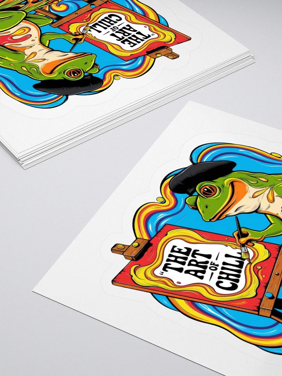 Chill Frog Artist Kiss Cut Stickers product image (12)