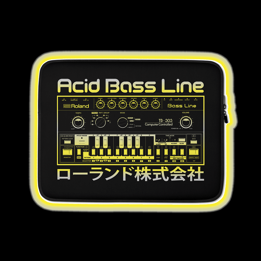 TB-303 - Laptop Case (Roland 303 Bass Line Synthesizer) by Vintage Voltage product image (1)