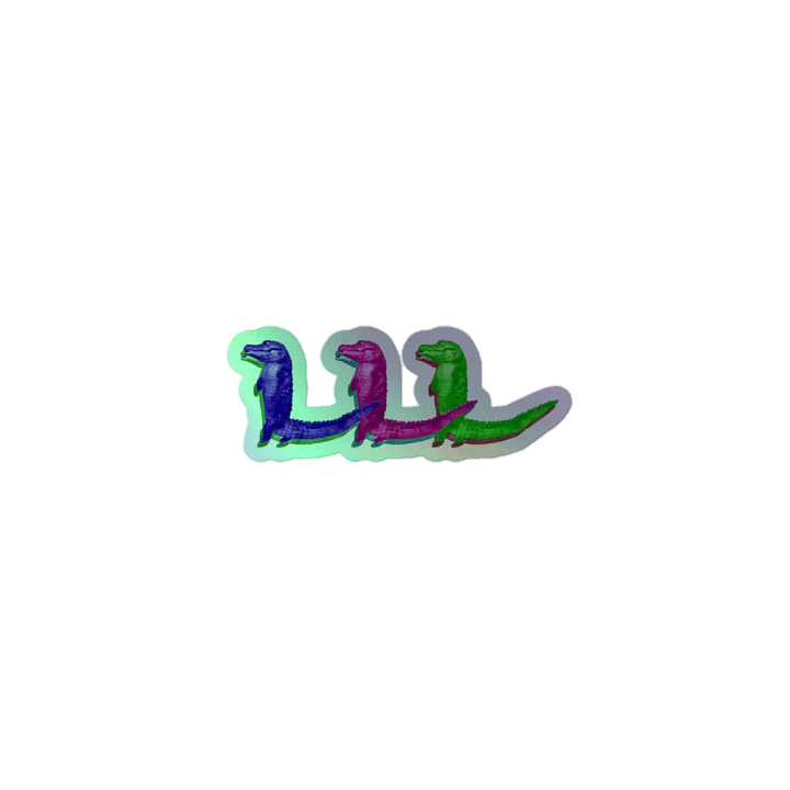 Holographic RGB Gator Stickers product image (1)