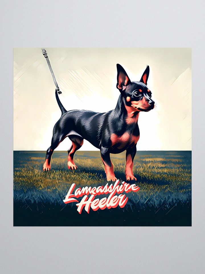 Lancashire Heeler Dog Art | Colorful Canine Design with Gradient Sky product image (1)