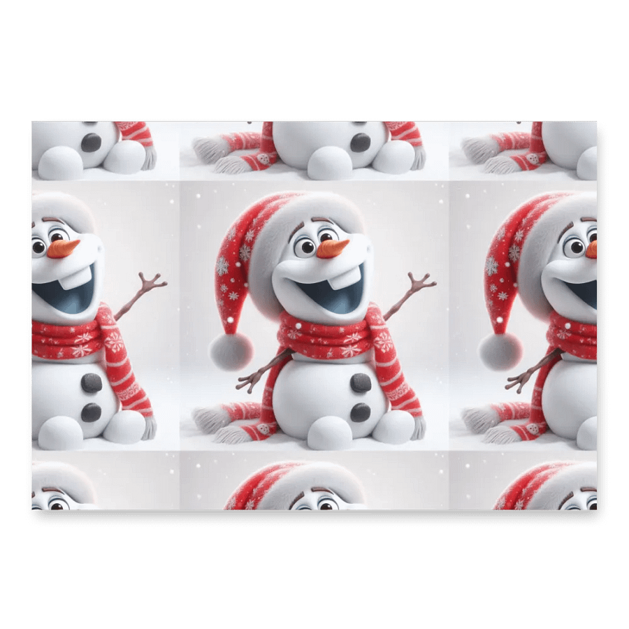 Happy Snowman Gift wrap product image (3)