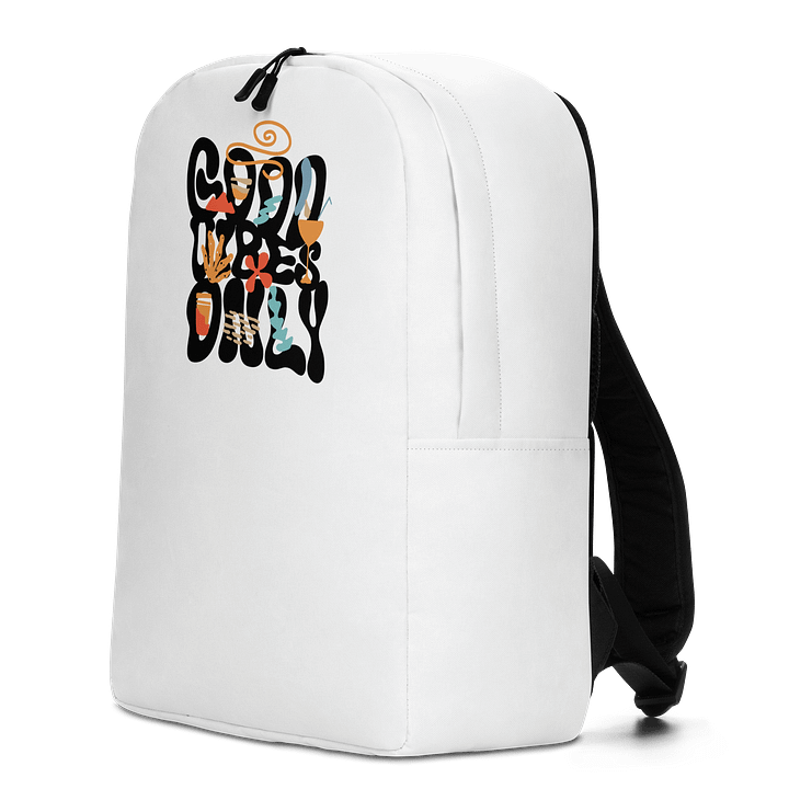 Good Vibes Only white Backpack product image (2)