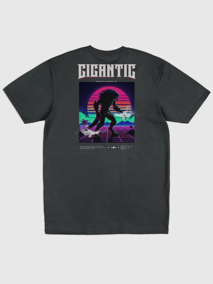 Neon Gigantic Monster Retro Sunset Men's Tee product image (2)