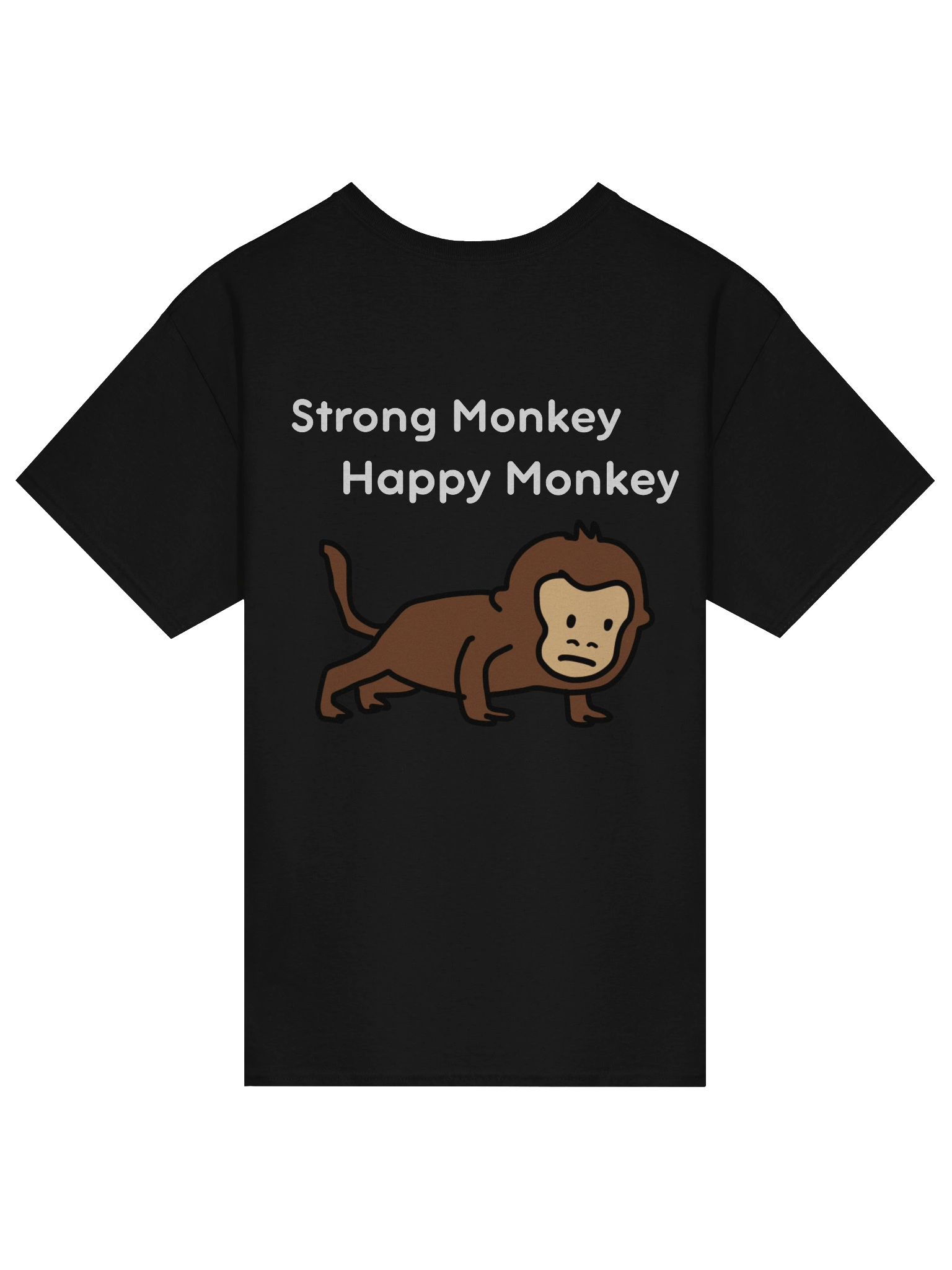 "Strong Monkey, Happy Monkey" T-Shirt (Back Print - Dark) product image (4)