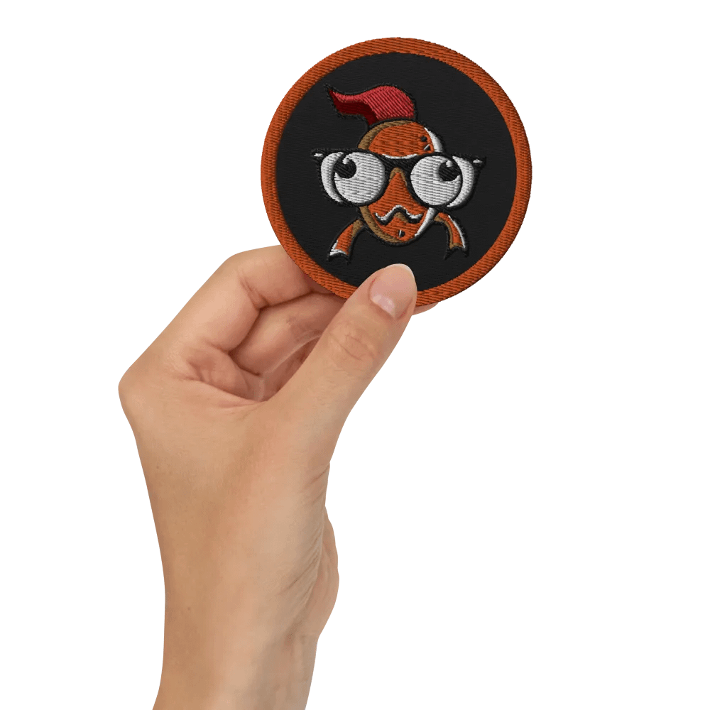 FEESH Logo Circle Patch [orange border] product image (3)