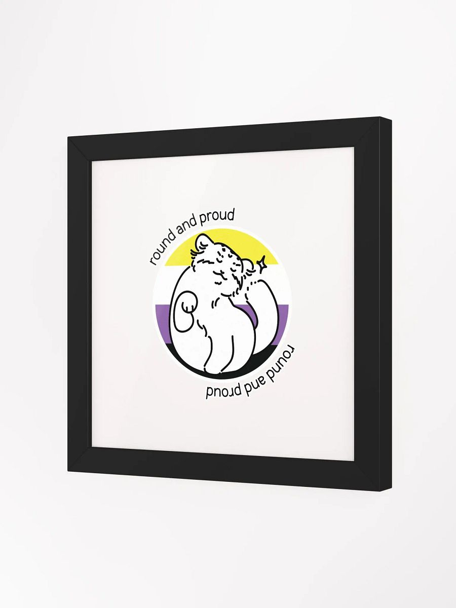 Round and Proud Manul Nonbinary Version - Framed Print product image (4)