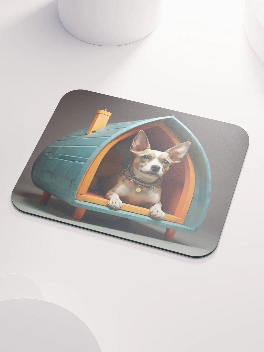 Charming Chihuahua Doghouse Mouse Pad product image (3)