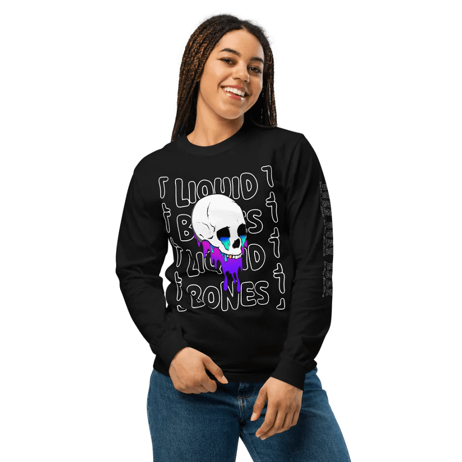 Liquid Bones Melting Skull Long Sleeve Shirt product image (11)