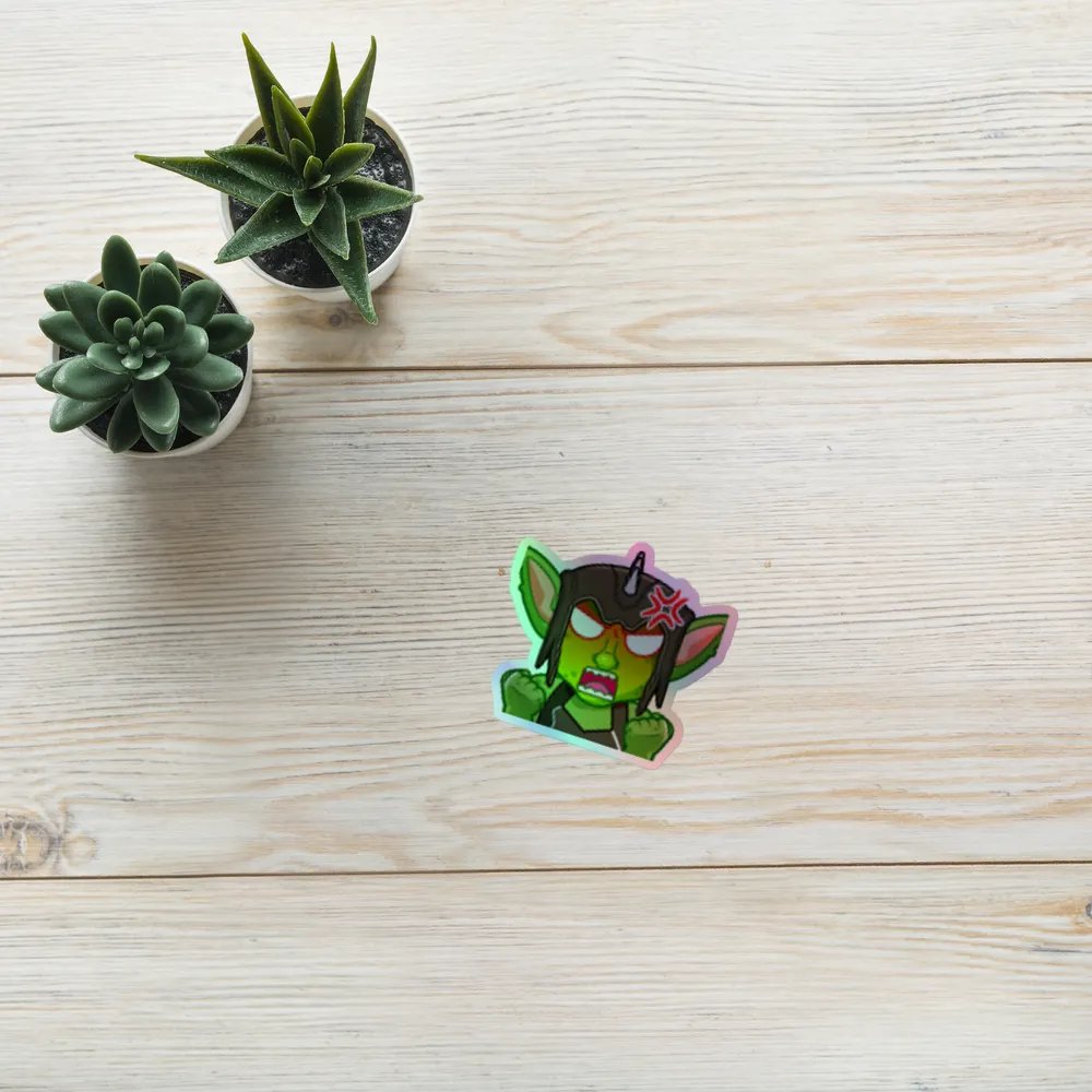 Angry Holographic Sticker product image (8)