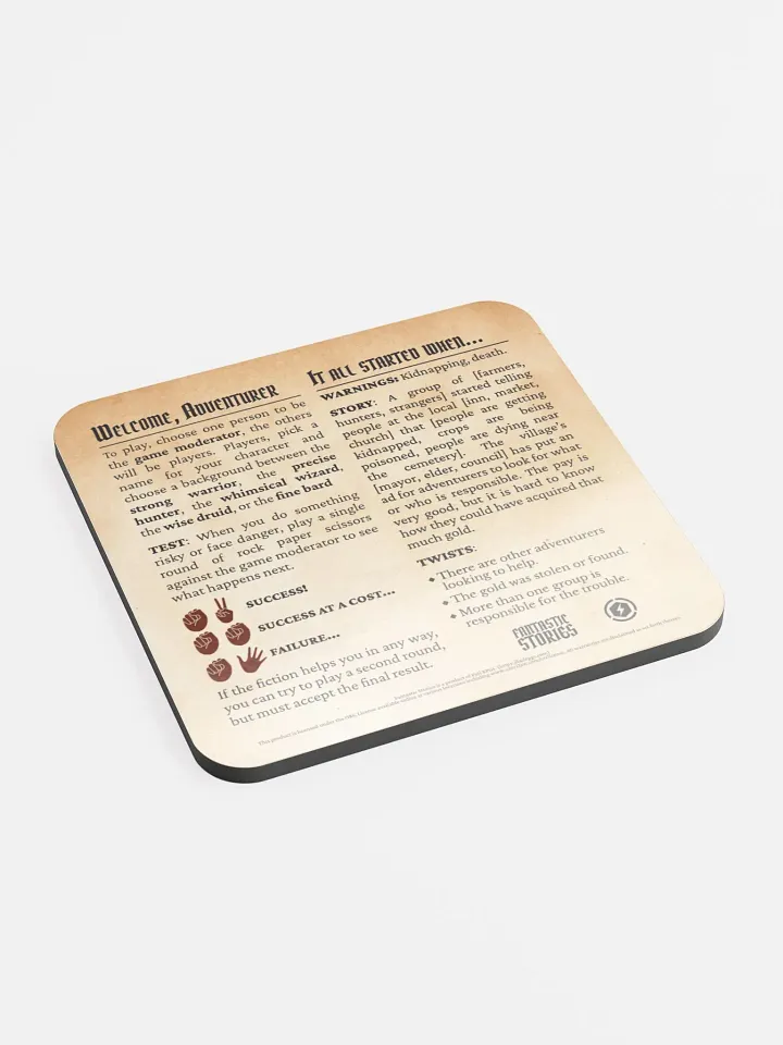 Fantastic Stories Coaster + PDF product image (1)