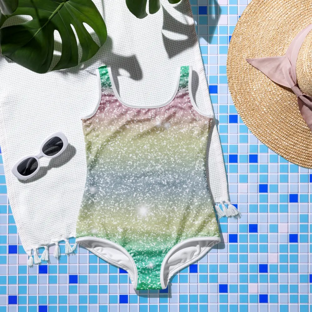 Glitter Unicorn Texture Design Youth Swimsuit (1) product image (8)