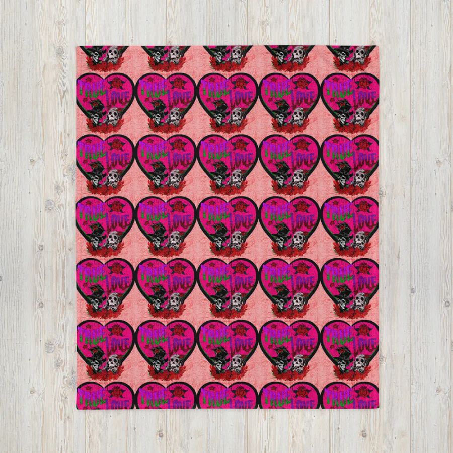 True Love Pink & White Blanket product image (9)