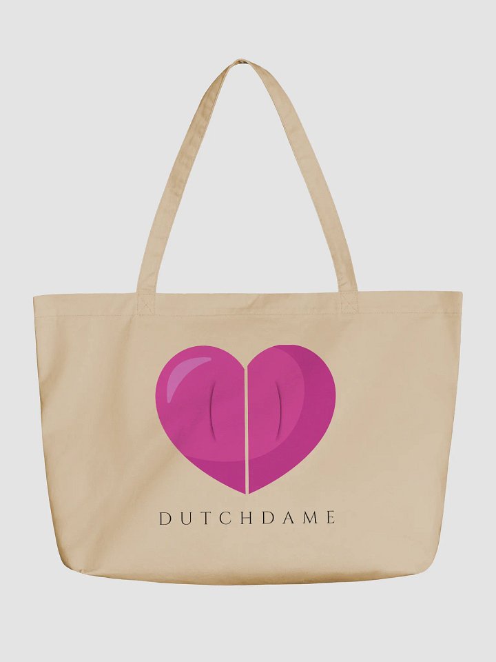 Pink Heart Organic Cotton Tote Bag product image (1)