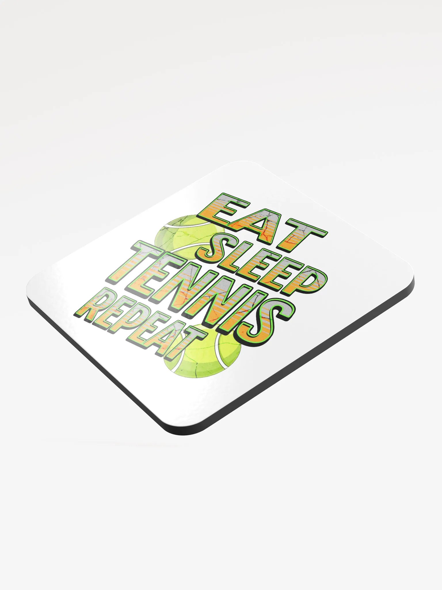 Eat Sleep Tennis Repeat Angle Textured Coaster Set product image (4)
