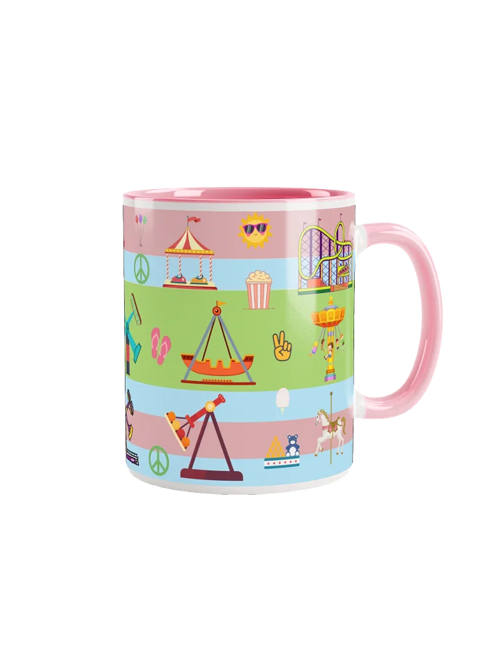 Pastel Park Vibes Mug – Roller Coaster & Carnival Ride Ceramic Cup for Theme Park Fans product image (3)