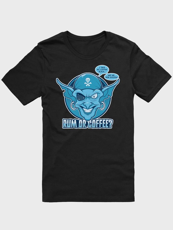 Funny College Student Pirate T-Shirt – Coffee & Rum Retro Tee product image (1)