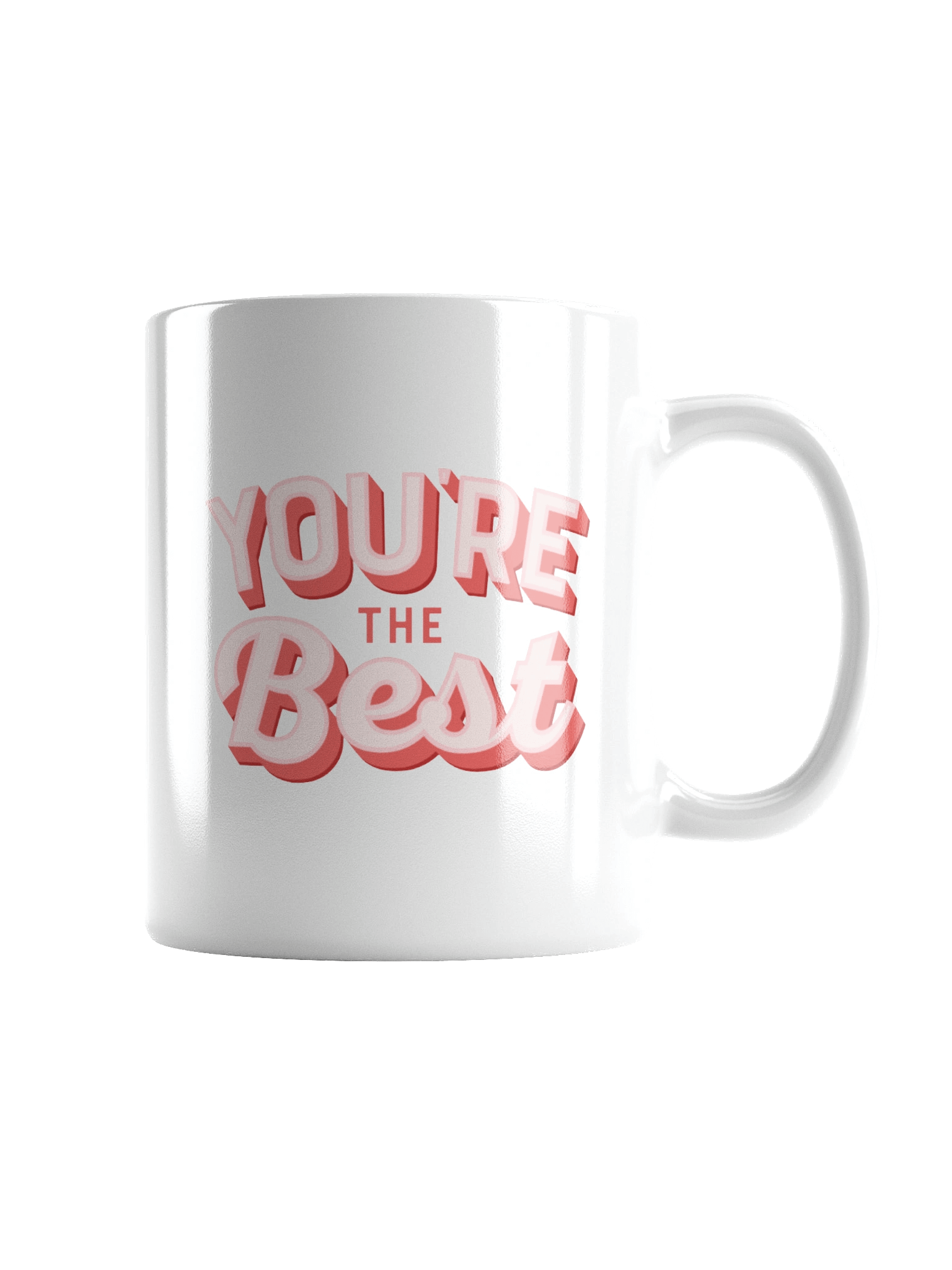 Vibrant Shadow Text White Glossy Mug product image (1)