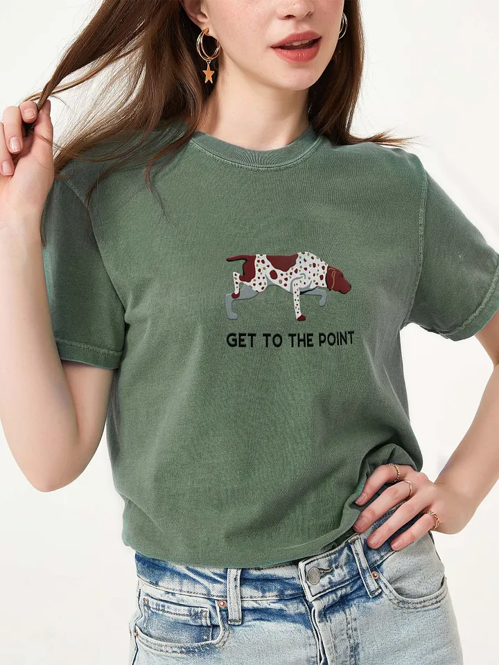 Get to the Point T-Shirt(Embroidered) of a German Shorthaired Pointer product image (2)