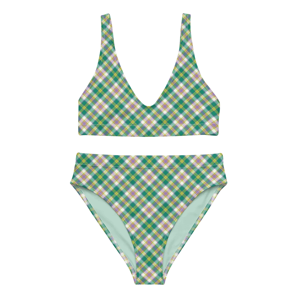Seafoam and Purple Plaid Bikini product image (2)