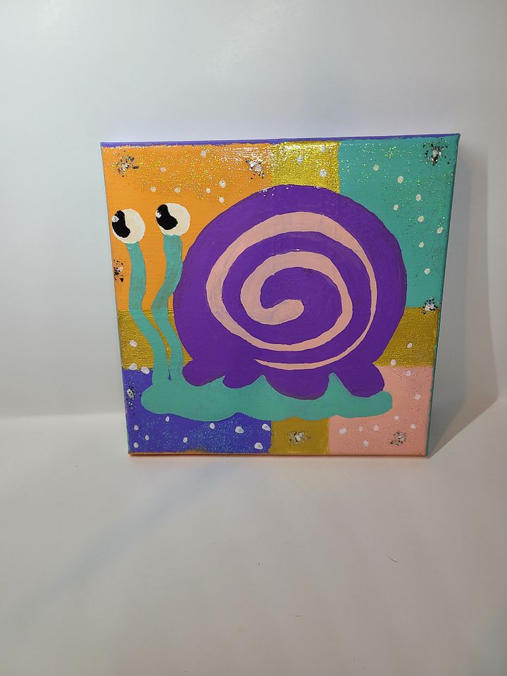 Gary's Cousin - painting on 8x8 canvas product image (1)