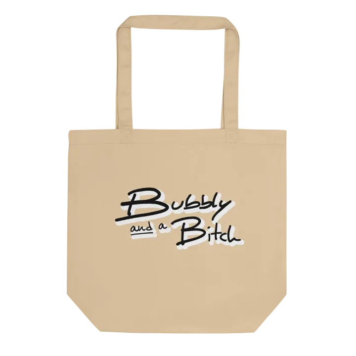 Bubbly and a B*tch (shadow design) tote bag product image (1)