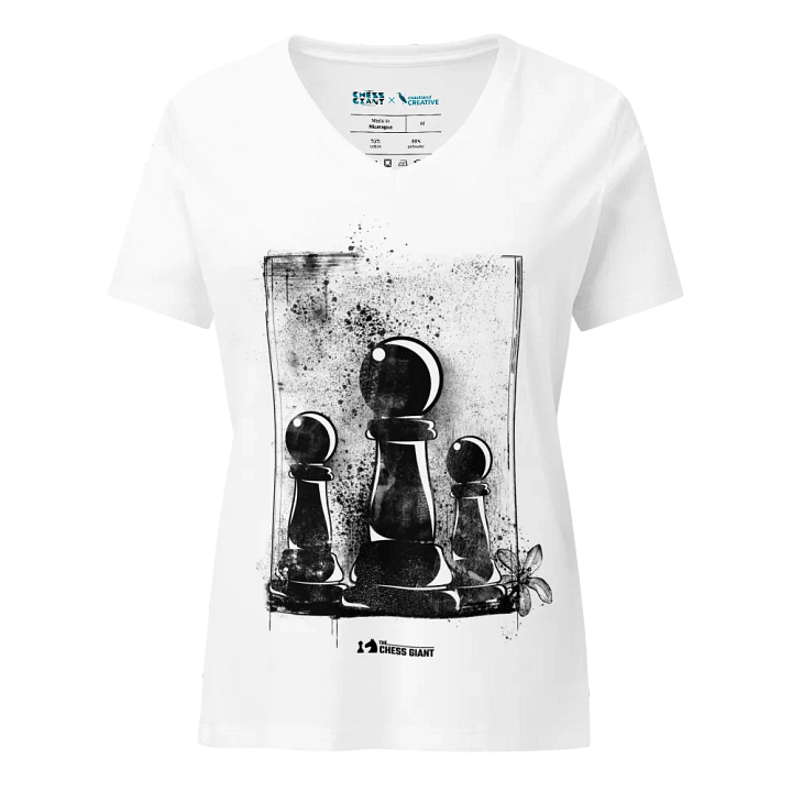 Grunge Chess: Pawn Trio women's v-neck t-shirt product image (1)