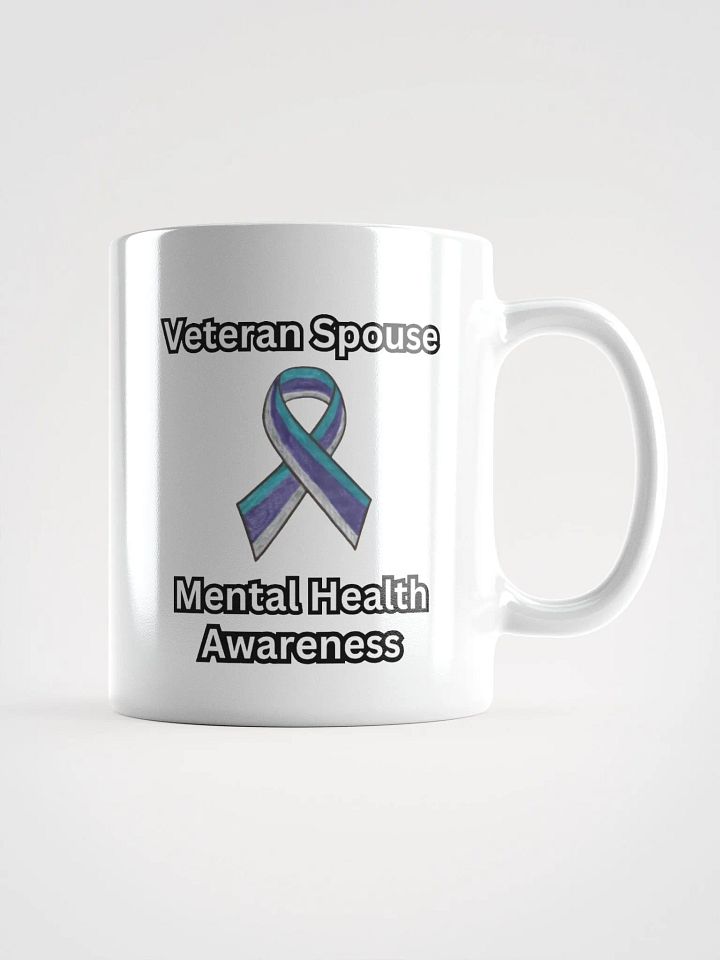 Veteran Spouse Mental Health Awareness Ribbon Mug product image (2)
