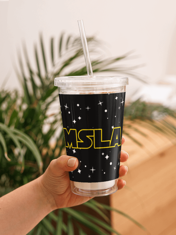 MSLA Dark Side Logo - Double Wall Clear Plastic Tumbler product image (1)