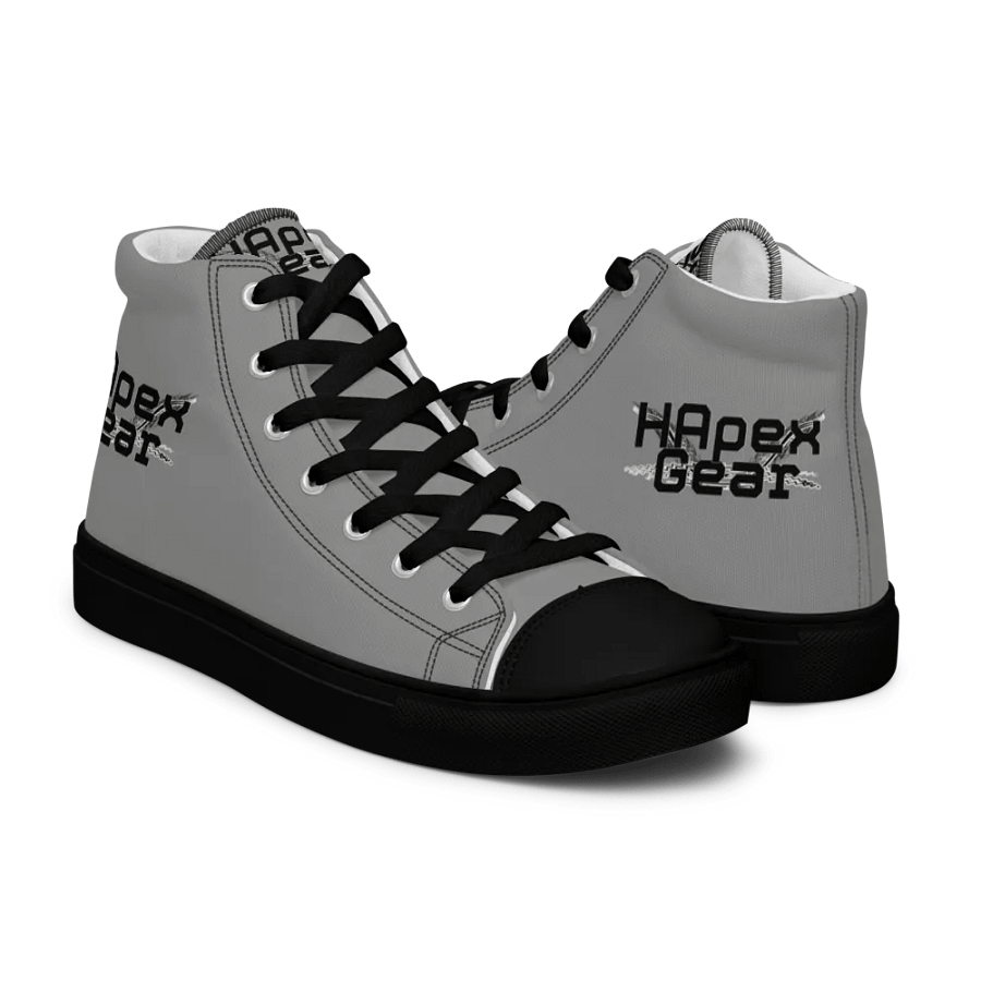 Black HApex Gear Black Logo Women's High Top Canvas Shoes product image (11)