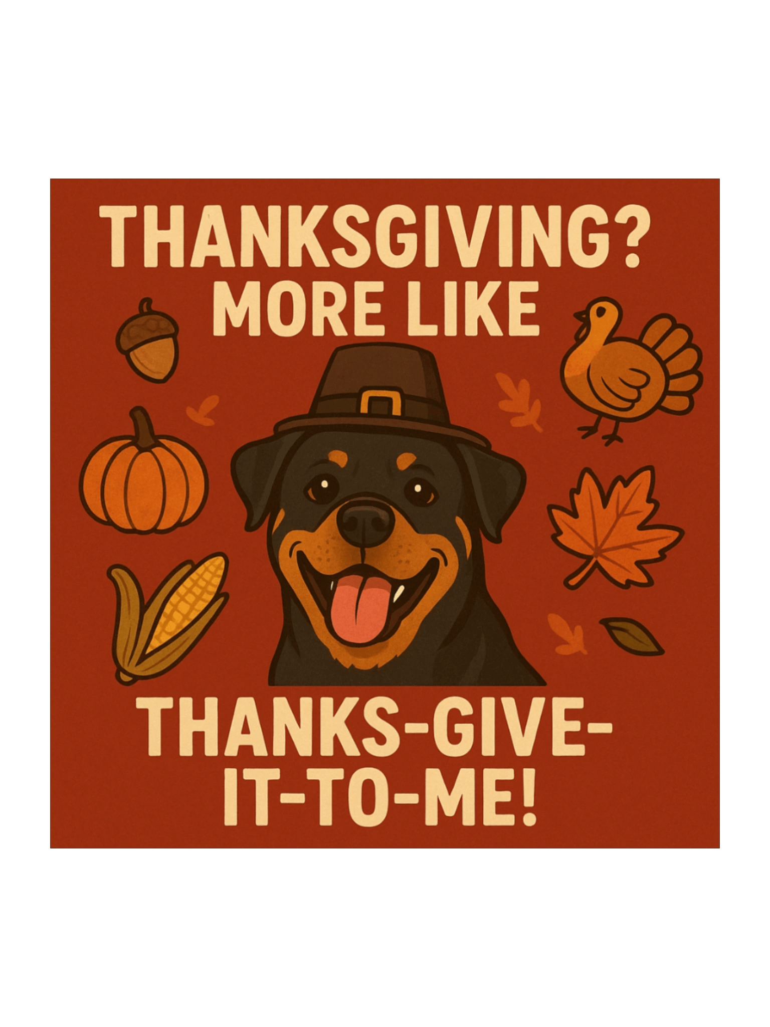 Rottweiler Thanksgiving Sticker Set product image (2)