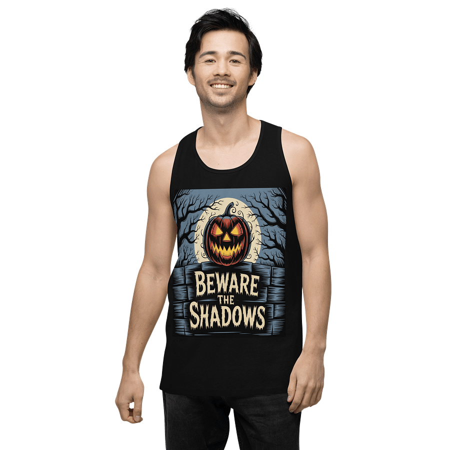 Beware the Shadows Men's Tank Top by Midnight Veil Designs - Gothic Vibes product image (2)