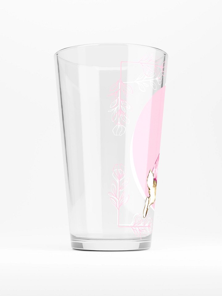 Floral Bunny Pink Jacket Illustration Pint Glass product image (2)