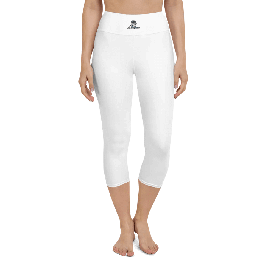 Astro Women's High-Waisted White Yoga Capri Leggings product image (1)