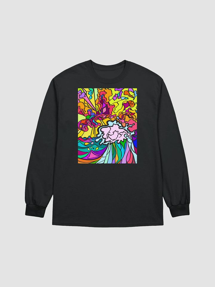 Psychedelic Burst Long Sleeve Tee - Wave at Sunset product image (12)