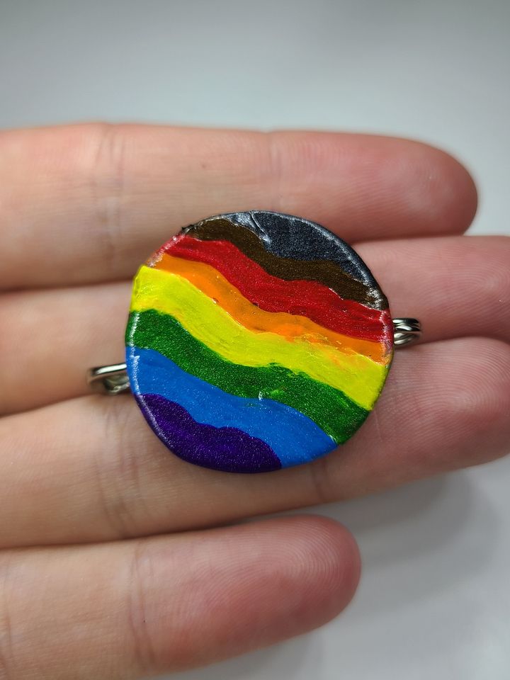 Pride bottle cap pin product image (2)