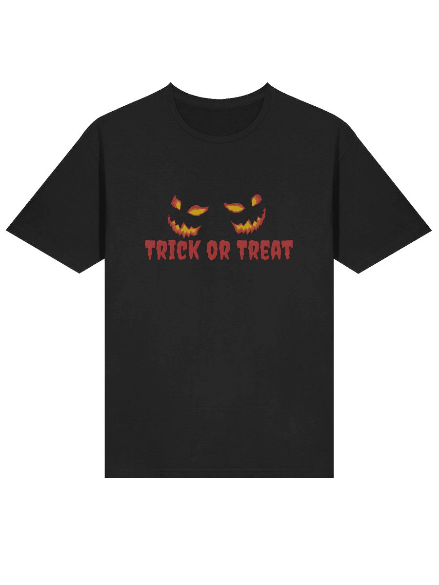 Trick or Treat Halloween T-Shirt – Scary Jack O Lantern Eyes Tee product image (3)