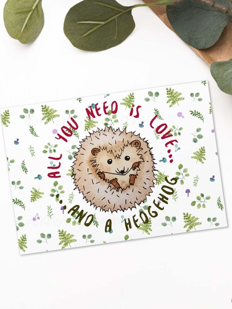 All You Need Is Love and a Hedgehog Greeting Card product image (4)