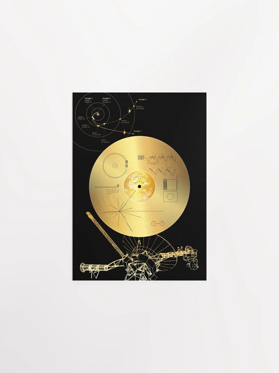 NASA Voyager 1 Golden Record — space poster, science print product image (10)