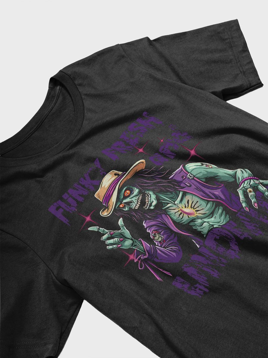 Funky Fresh and Undead Zombie T-Shirt – Retro Disco Graphic Tee for Halloween product image (3)
