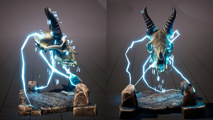 Electrified Skull in Unreal Engine 5.4 Niagara | Download Files product image (1)