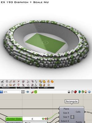 Grasshopper - EX 193 - Dispatch + Scale NU #grasshopper #modeling #parametricdesign #architecturestudent #grasshopper3d #architecturedesign #architect #architecturemodel #model #parametricarchitecture #models #rendering #architectureschool #zahahadid #rhino #architecturetiktok #render #design #architecture #architecturestudentlife